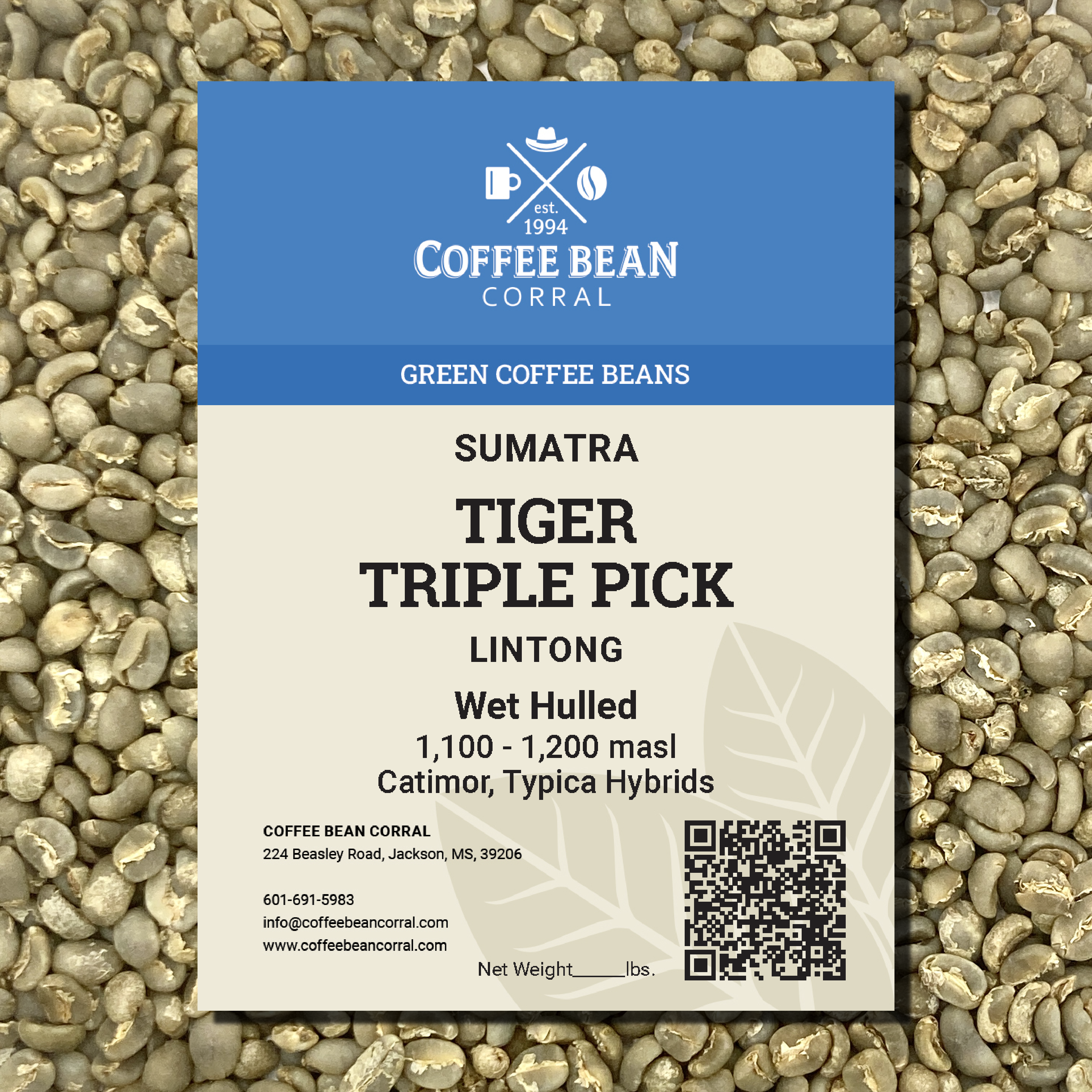 Sumatra Boru Batak Lintong coffee beans SUMBORUBATAK